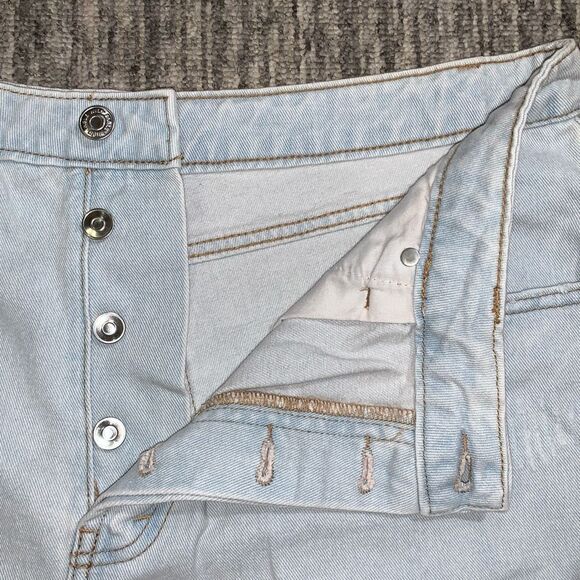 Wild Fable 16 Button Fly Super High Rise Cut Off Denim Short Shorts Blue NWT - Picture 2 of 9